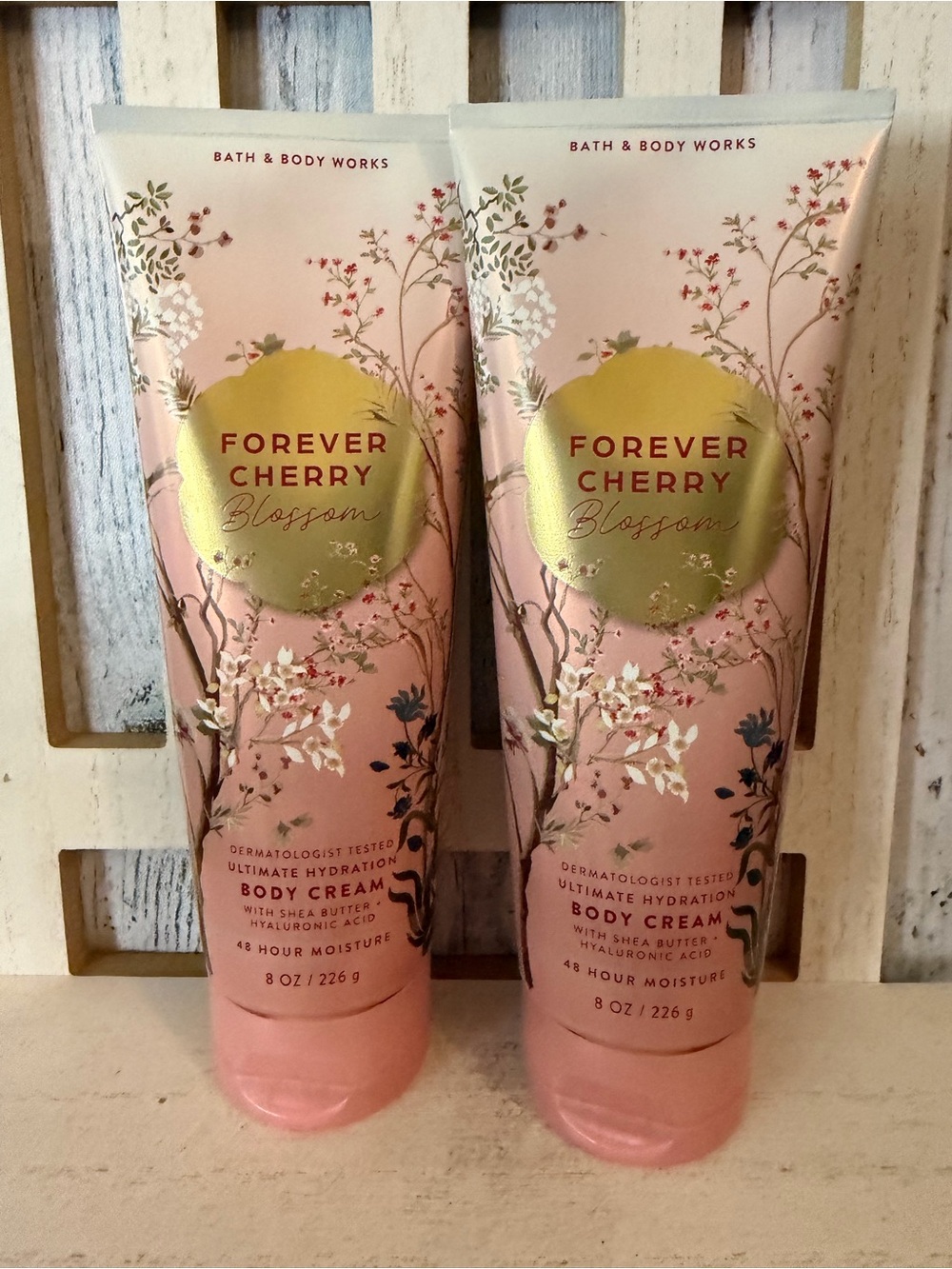 Bath & Body Works FOREVER CHERRY BLOSSOM Ultimate Hydration Body Cream 8oz Lot 2